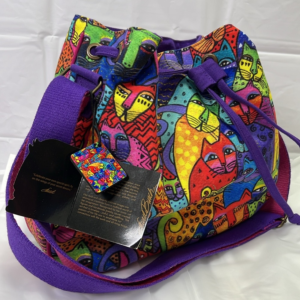 Kitty Cat Feline Tribe Crossbody Laurel Burch Bag NWT Kittens Cats